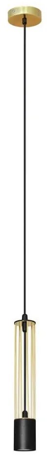 Lampadario su corda BARS 1xGU10/20W/230V dorato/nero