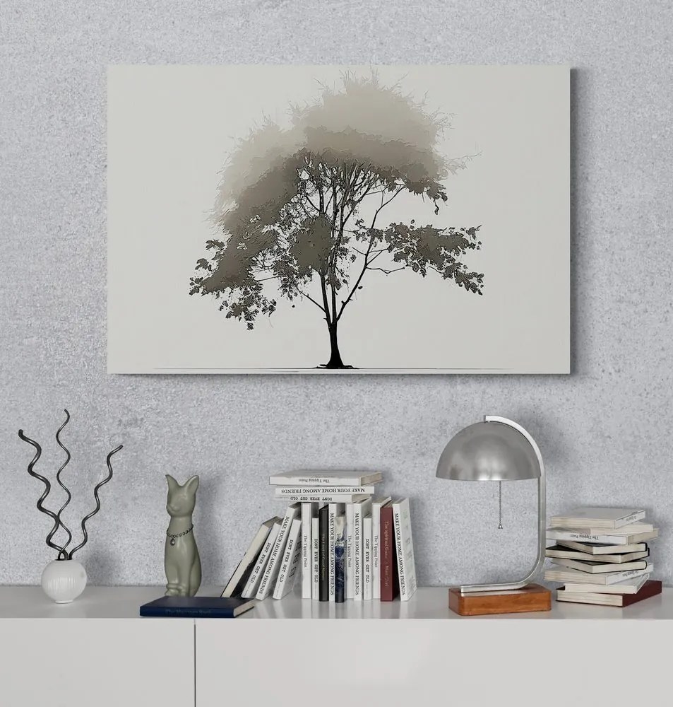 Stampa su tela – Albero deciduo minimalista