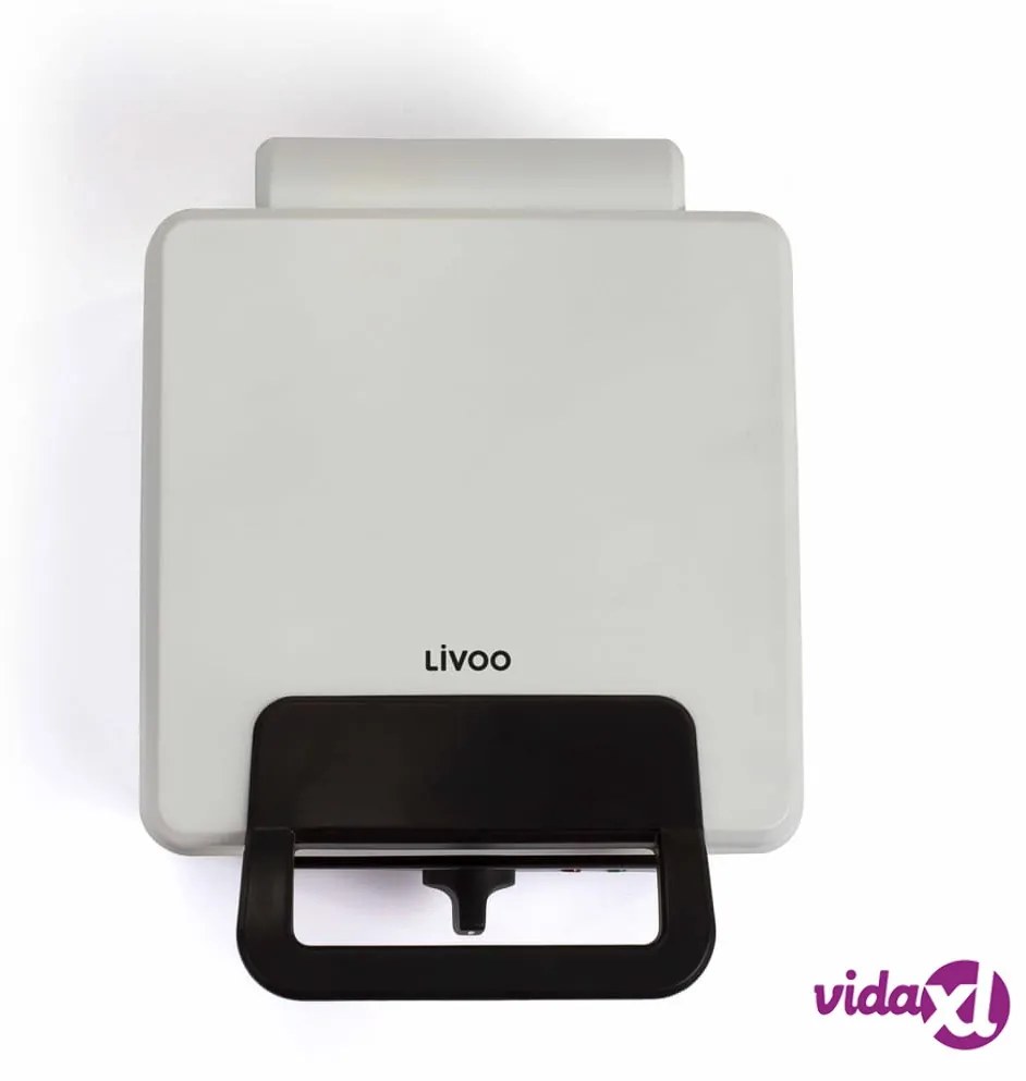 Livoo Piastra per Waffle con Termostato Regolabile 1200 W Bianca
