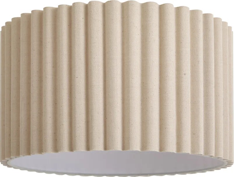 Paralume Japandi in Lino Beige 35/35/20 - Scalloped Single