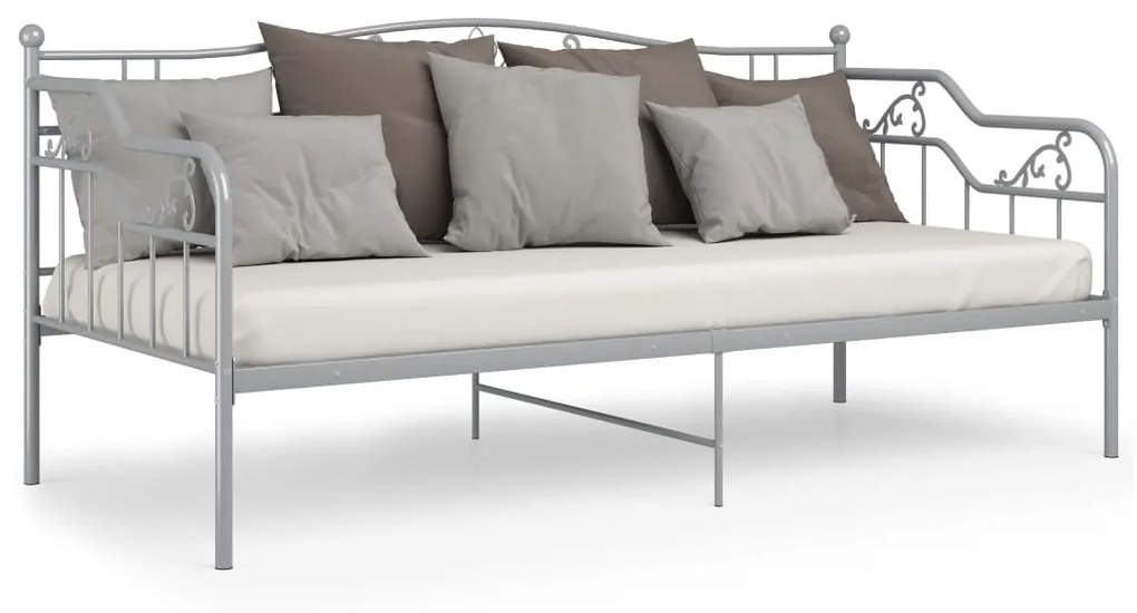 Telaio divano letto grigio in metallo 90x200 cm