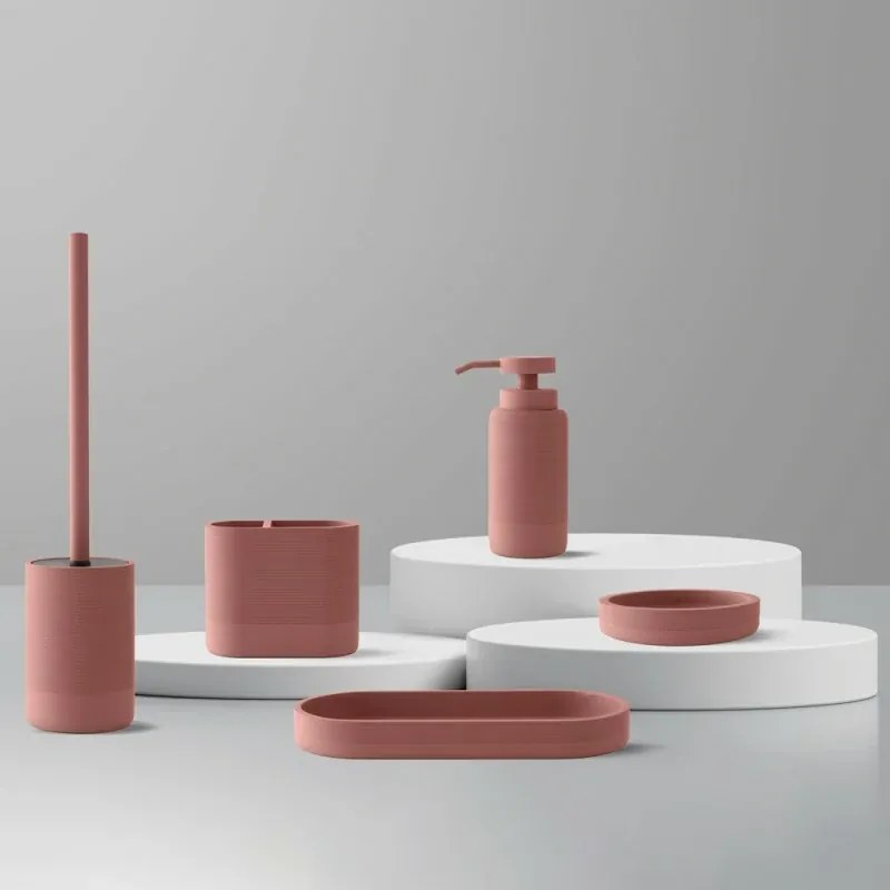 Dispenser sapone liquido in poliresina terracotta Marica