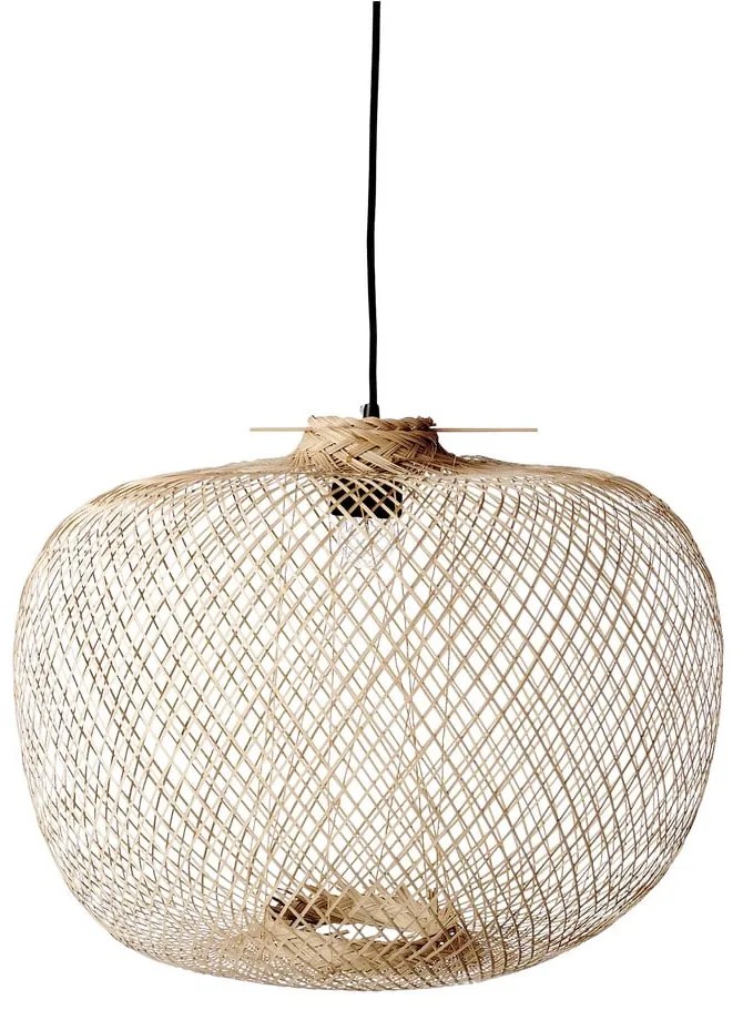 Lampadario a sospensione colore naturale con paralume in bambù ø 42 cm Rodi - Bloomingville