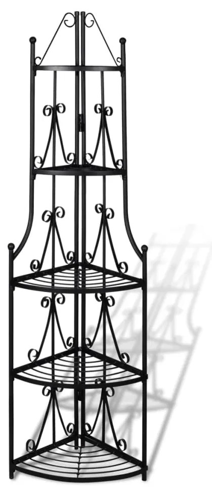 Porta Piante Ad Angolo Nero /