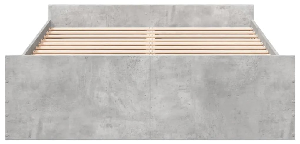 Giroletto cassetti grigio cemento 120x200 cm legno multistrato