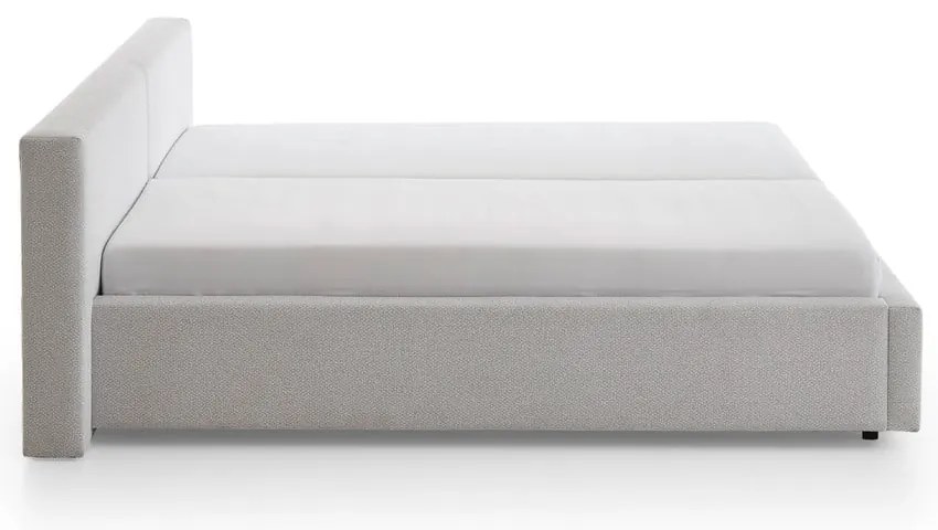 Letto matrimoniale imbottito grigio chiaro rete non inclusa 160x200 cm Cube – Meise Möbel