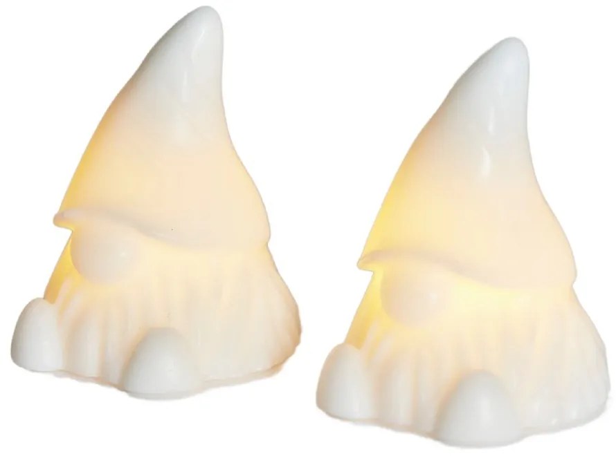 Decorazioni luminose in set bianche con alimentazione a batteria 2 pz Coco – Sirius