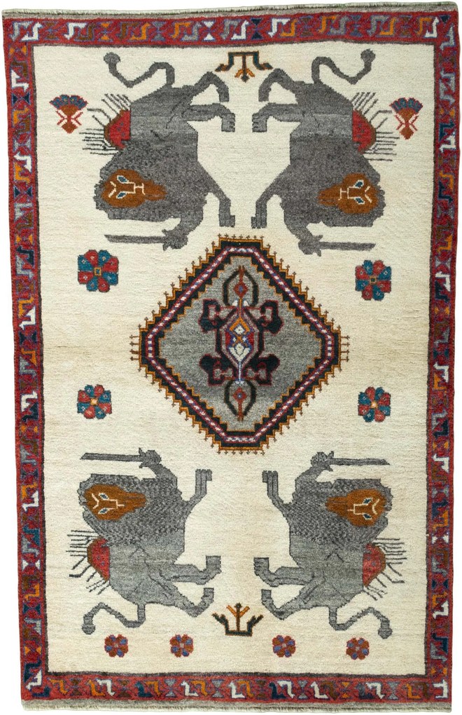 Gabbeh Tappeto 120 x 190 Beige (Iran) Annodato A Mano