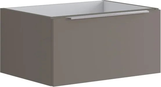 Cassettone bagno Brera 1 cassetto P 45.5 x L 59.5 x H 30 cm laccato opaco grigio londra