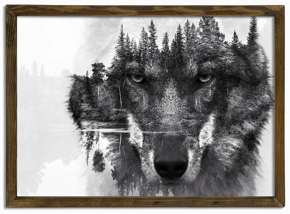 Pittura murale Husky, 70 x 50 cm - Evila Originals