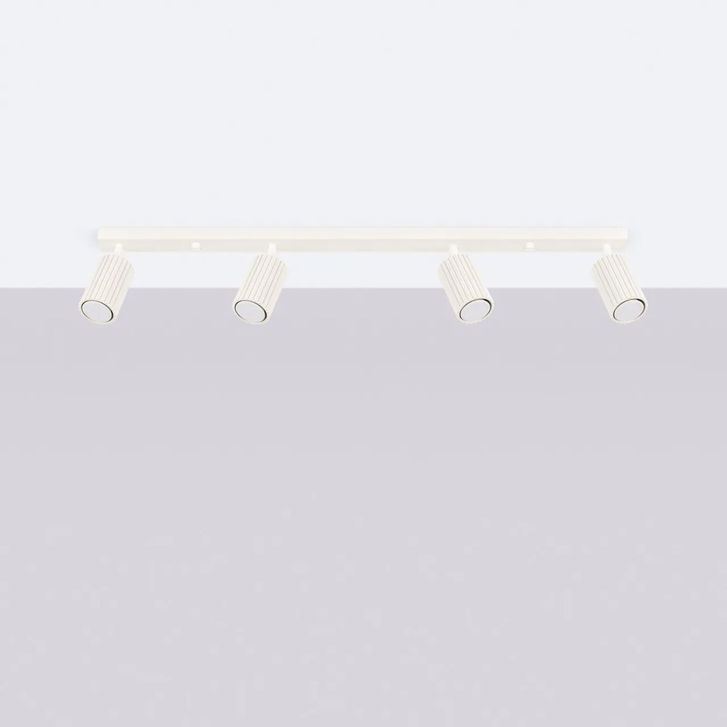 Plafoniera da soffitto 4xGU10 in Alluminio KARBON 4L