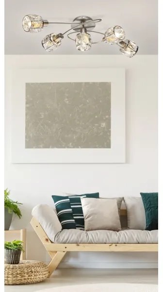 Globo 54356-5 - Lampadario a plafone KRIS 5xE14/40W/230V