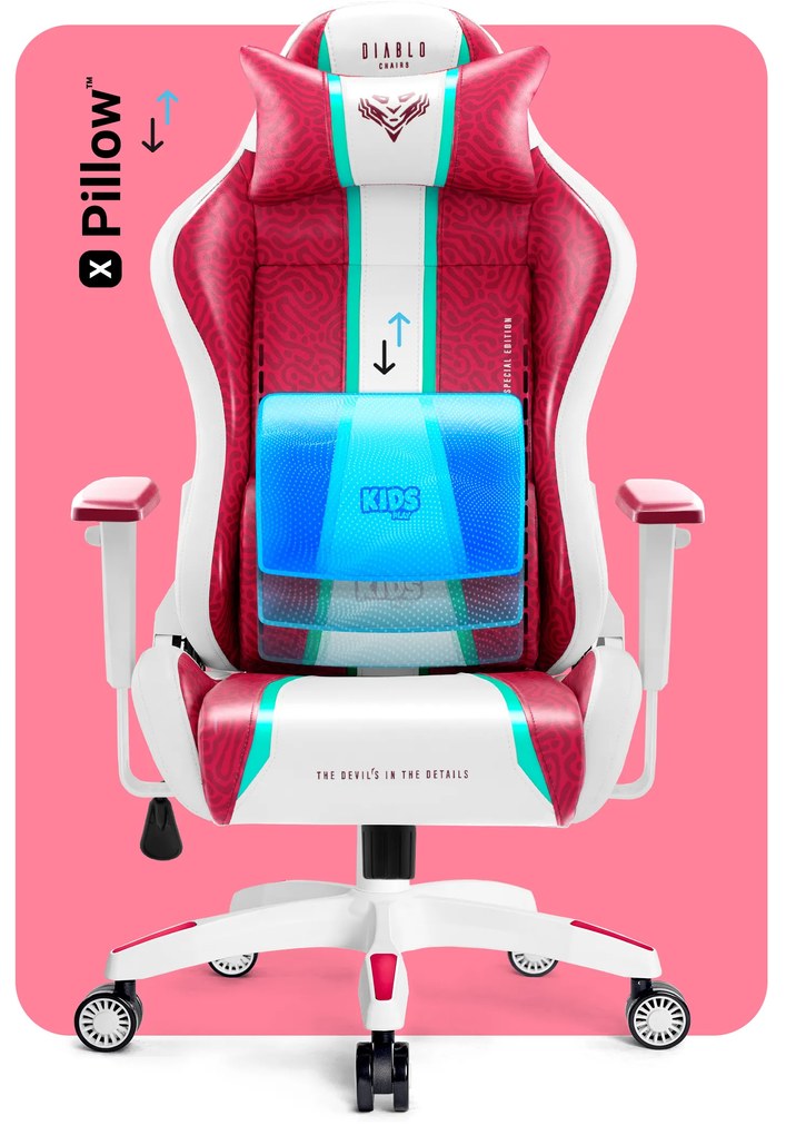 Sedia da Gaming Diablo X-One 2.0 Candy Rose: Kids Size