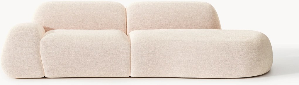Chaise componibile 3 posti in bouclé Wolke