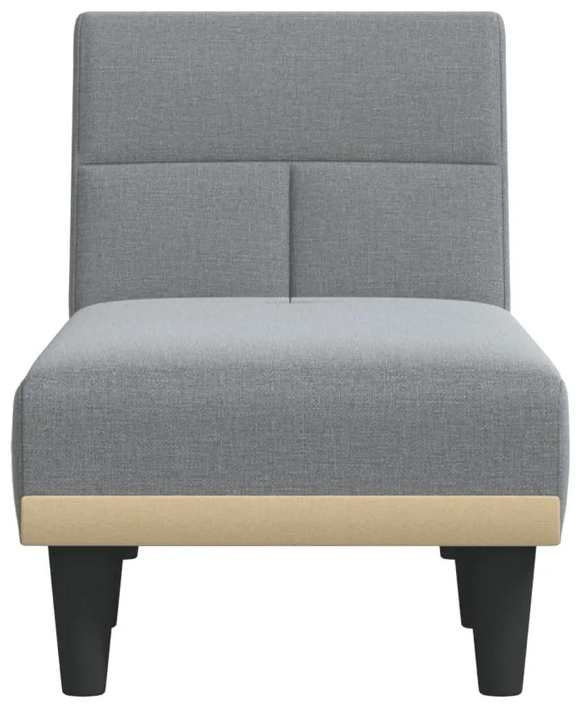 Chaise longue in tessuto grigio chiaro
