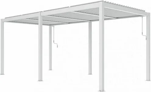 Pergola Bioclimatica In Alluminio 3x6 Con Lamelle In Alluminio Bianca