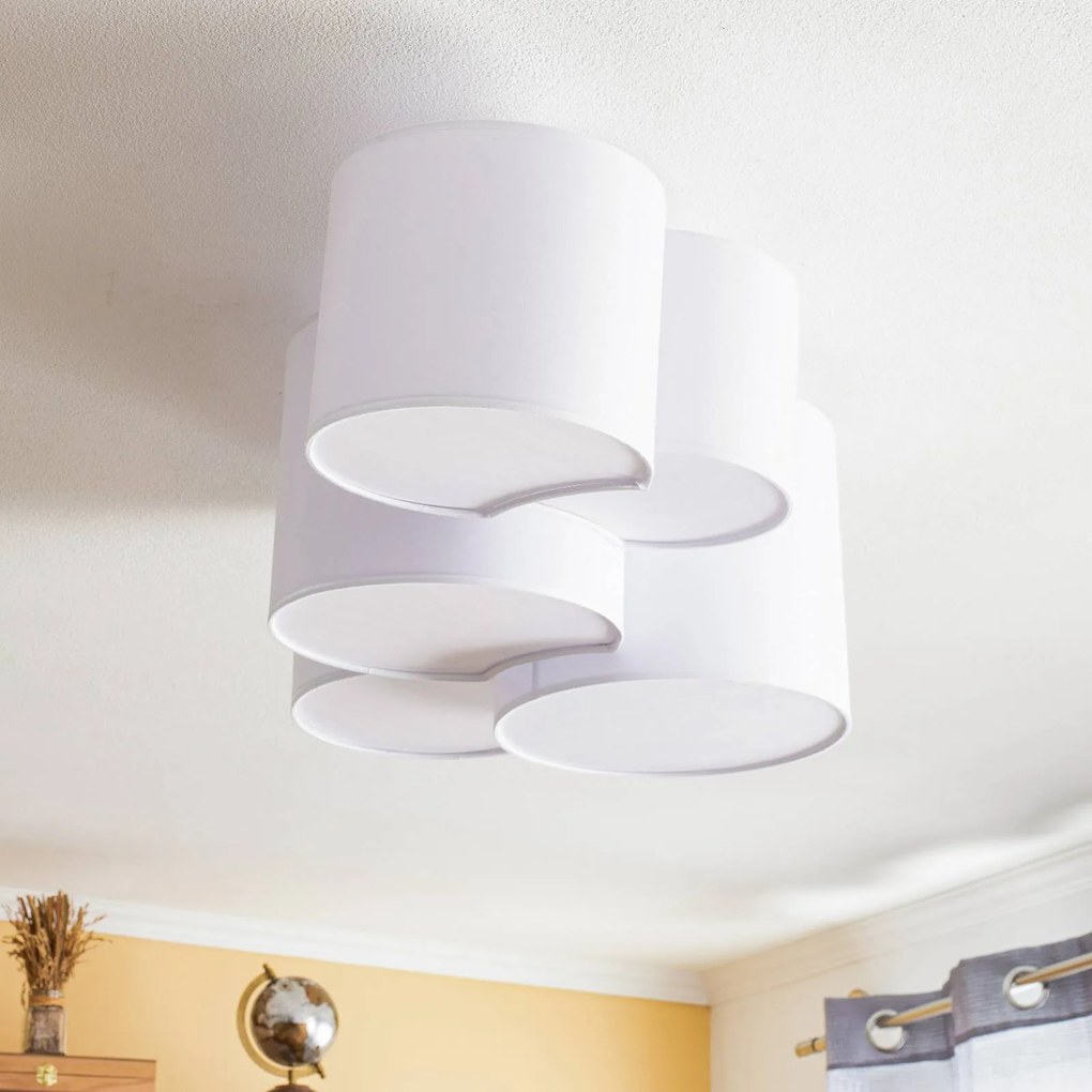 TK Lighting Plafoniera Mona a 5 luci, bianca