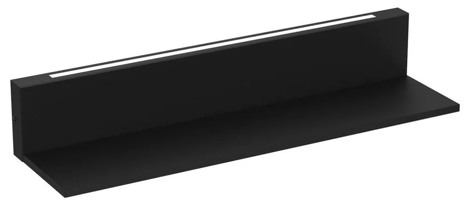 Mensola con illuminazione LED SHELF 10x60 cm nero