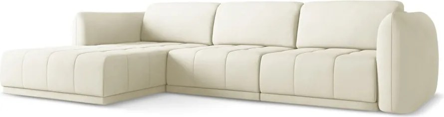 Divano angolare bianco (con penisola a sinistra) Hoku – Makamii