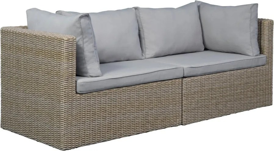 Set di mobili da giardino beige/marrone chiaro in rattan artificiale Modular – Unique Furniture