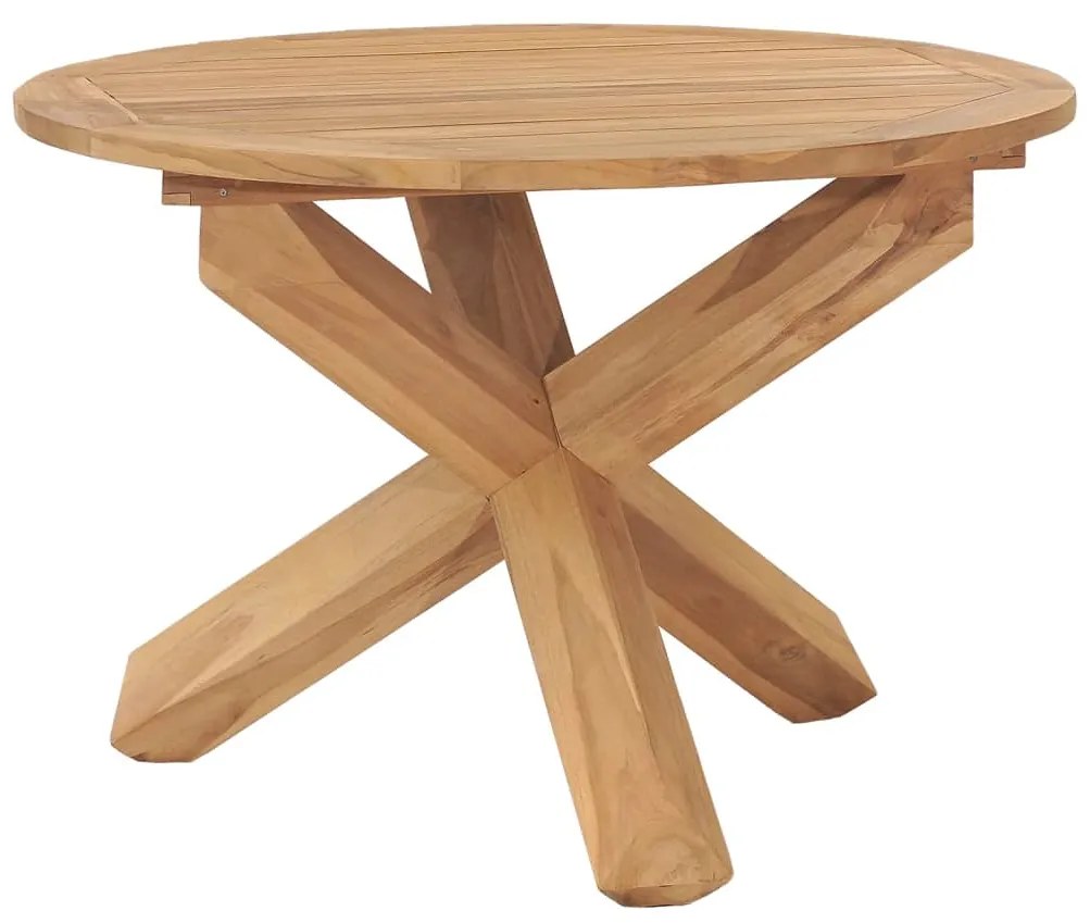 Tavolo da pranzo da giardino Ø110x75 cm legno massello di teak