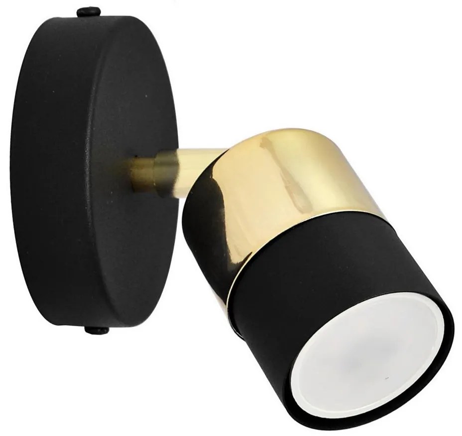 LED Luce Spot da parete a LED TUBSSON 1xGU10/4,8W/230V nero/oro