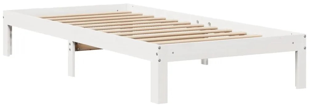 Giroletto con cassetti bianco 90x200 cm legno massello di pino