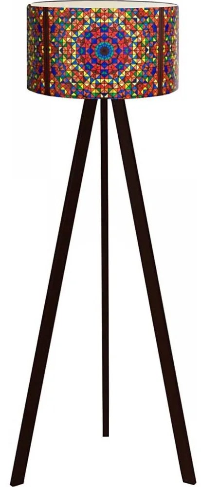 Lampada da terra AYD 1xE27/40W/230V marrone/multicolore