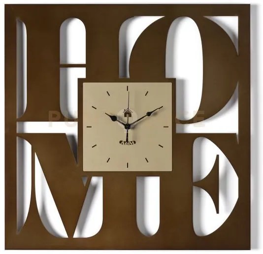 Orologio da parete di design home caramello industrial/miele in fer...