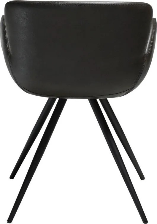 Sedia da pranzo grigia in imbottito con braccioli Gaia – DAN-FORM Denmark