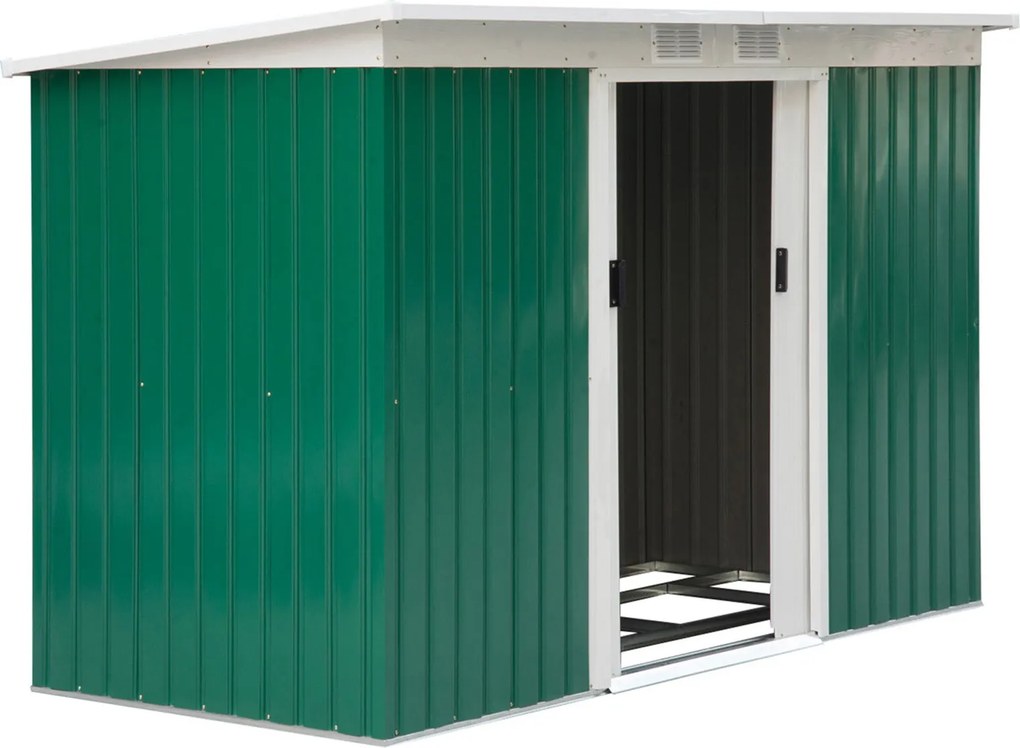Casetta Box da Giardino in Lamiera Verde 277x130x173 cm...