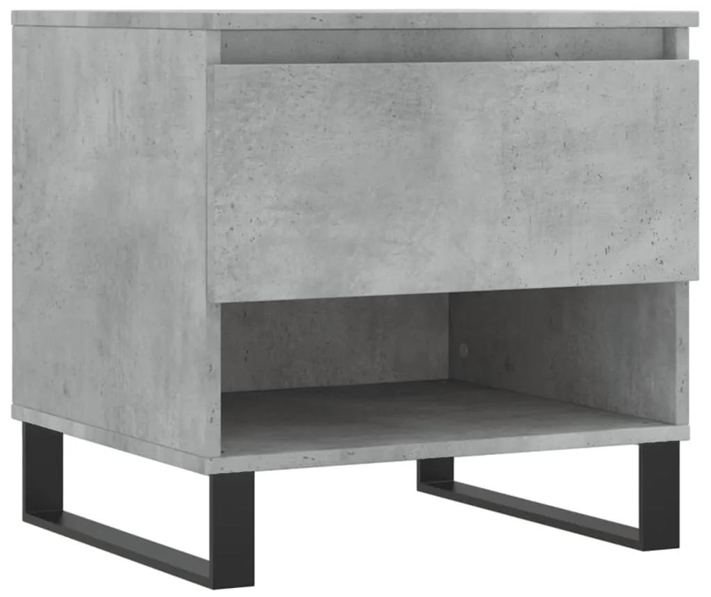 Tavolino da Salotto Grigio Cemento 50x46x50cm Legno Multistrato