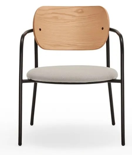 Sedia da pranzo grigia in rovere Eclipse - Teulat