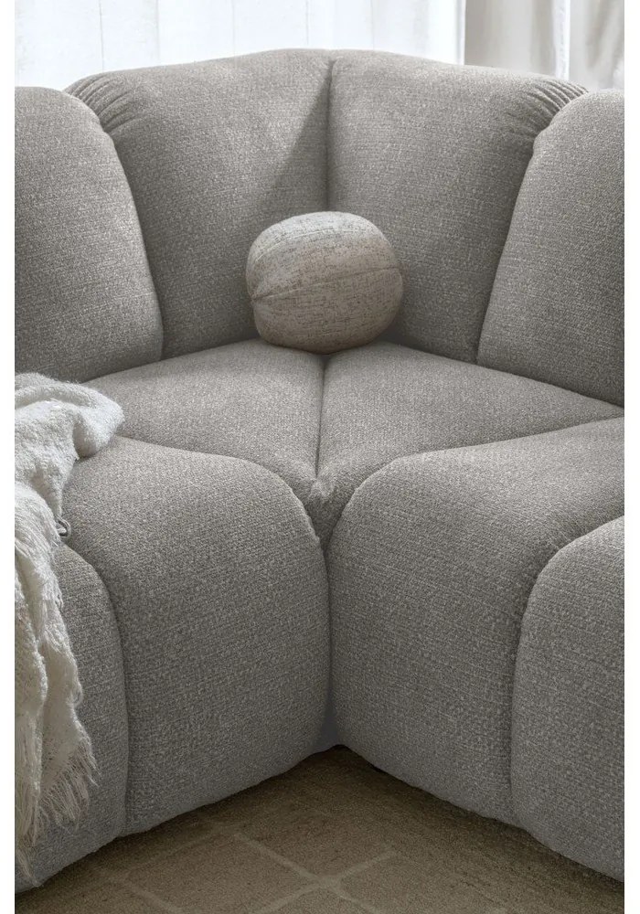 Divano angolare grigio chiaro (con penisola a sinistra/a L) Shell – Miuform