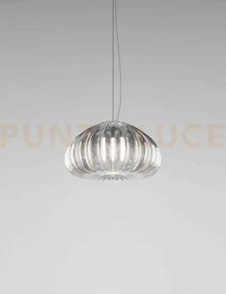 Diamante sospensione g cristallo nickel satinato 1 luce attacco e27
