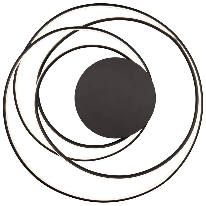 Plafoniera a LED nera con paralume in metallo Nala - Trio Select