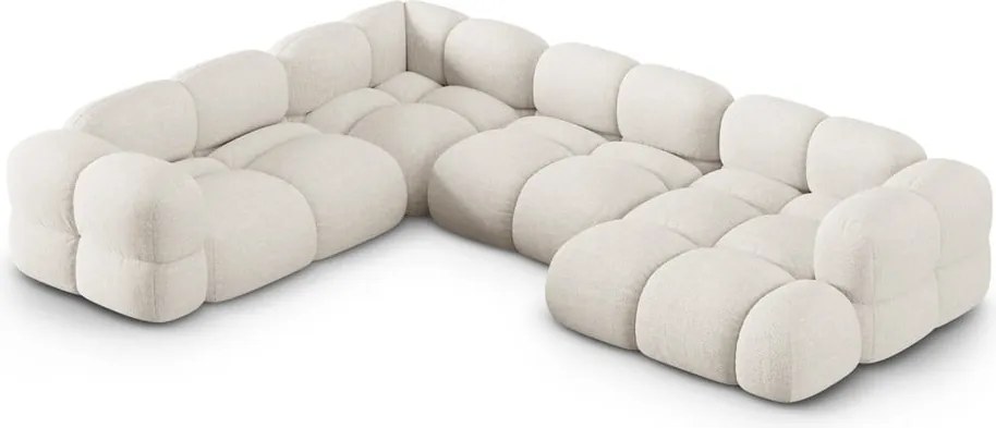 Divano angolare beige (con penisola a sinistra/a U) Loretto – Cosmopolitan Design