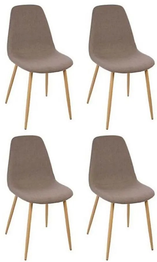 SET 4x Sedia da pranzo ROKA grigio scuro