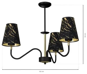 Lampadario su palo HERMES 3xE27/60W/230V