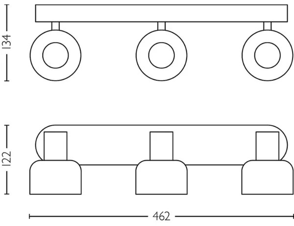 Philips - Faretto SLEET 3xE14/25W/230V