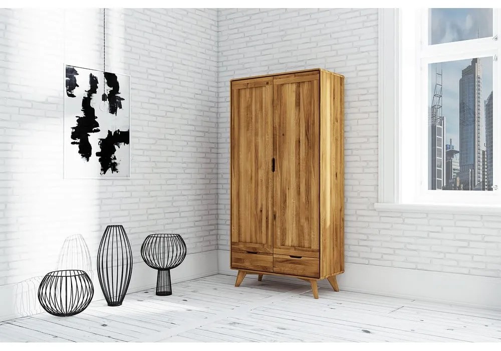 Armadio in rovere 90x180 cm Greg - The Beds