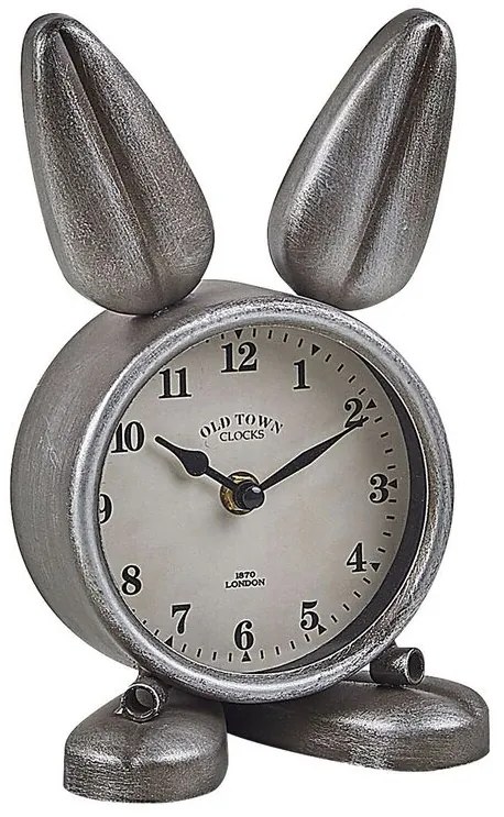 Orologio da scrivania metallo argento 24 cm THUSIS Beliani