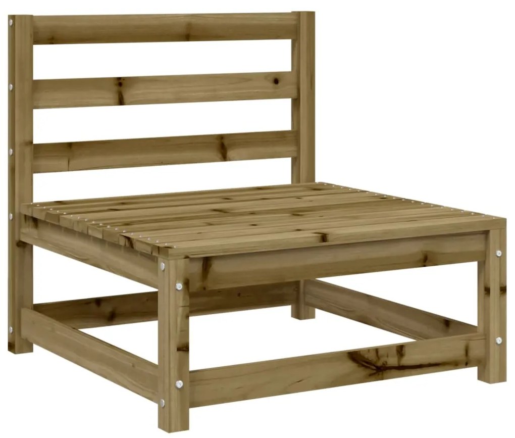 Set divani da giardino 9 pz in legno impregnato di pino