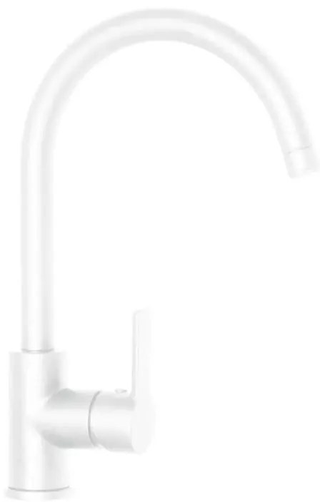 Rubinetto da cucina a collo di cigno Aquasound bianco verniciato SCHOCK