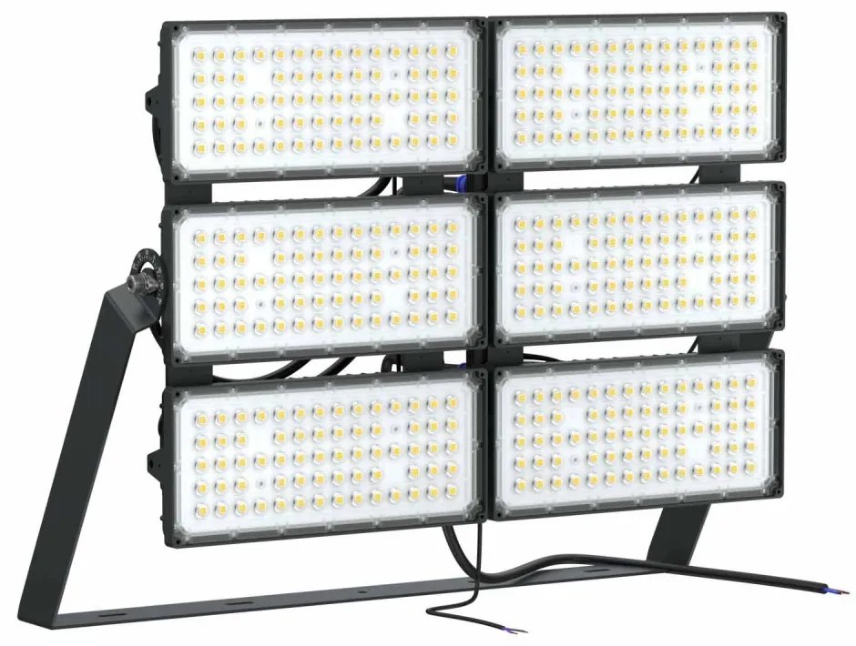 Faro Modulare LED 1.200W IP66, 167lm/W Dimmerabile DALI - INVENTRONICS Colore Bianco Freddo 5.000K, Scegli l'angolo di illuminazione 30°, Scegli le staffe dei moduli Fisse