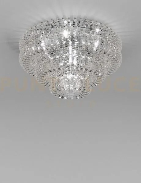 Ecos lampadario da soffitto 90 cristallo rigadin cromo lucido 5 luc...