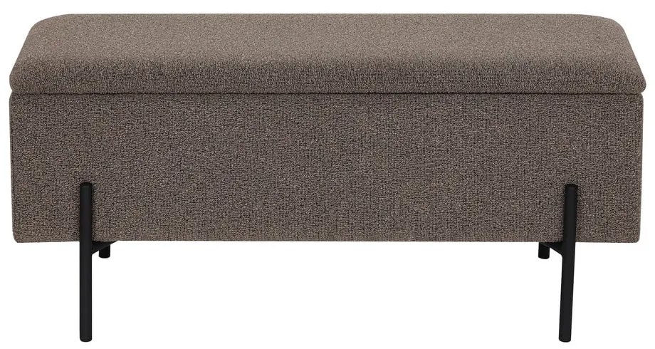 Panchina marrone con rivestimento in bouclé Watford – House Nordic