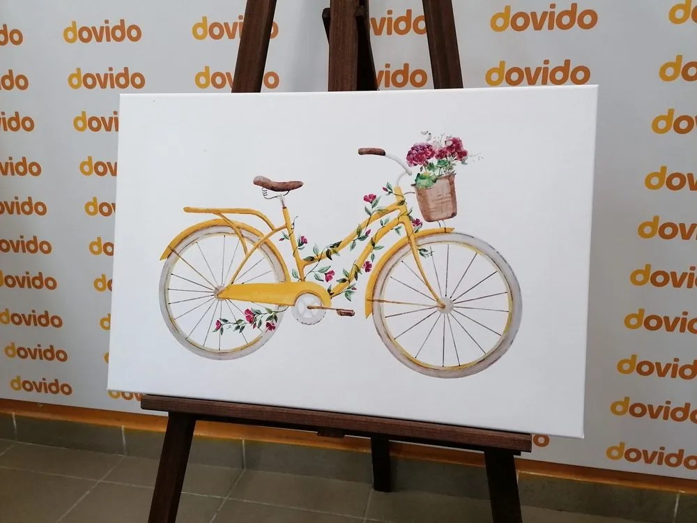 Quadro su tela – Illustrazione di bicicletta retrò