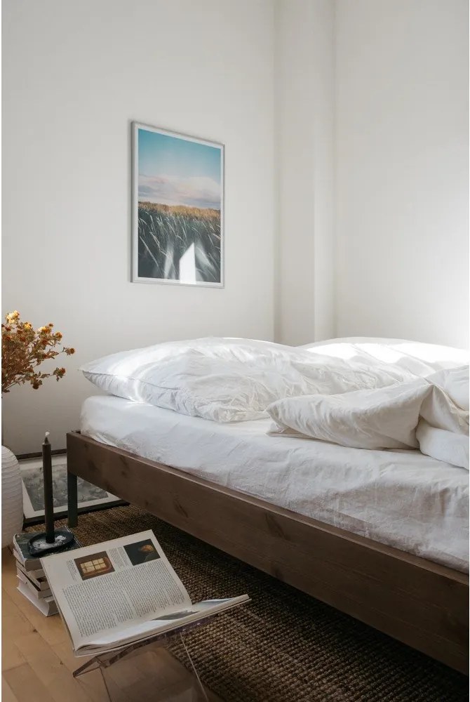 Letto matrimoniale marrone in pino massiccio con rete inclusa 160x200 cm Core – Karup Design