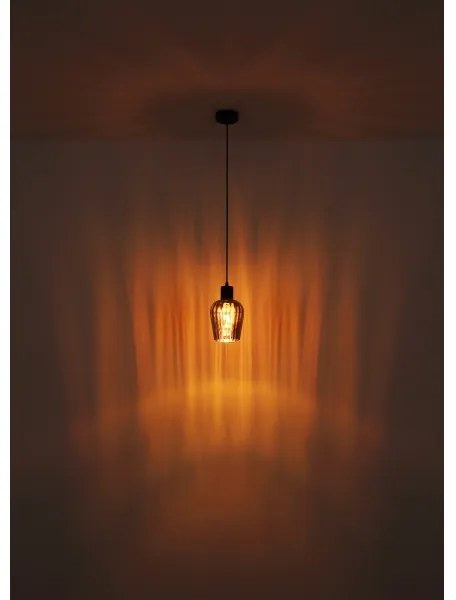 Globo 15627 - Lampadario a sospensione con filo RYAN 1xE27/40W/230V diametro 13,5 cm nero